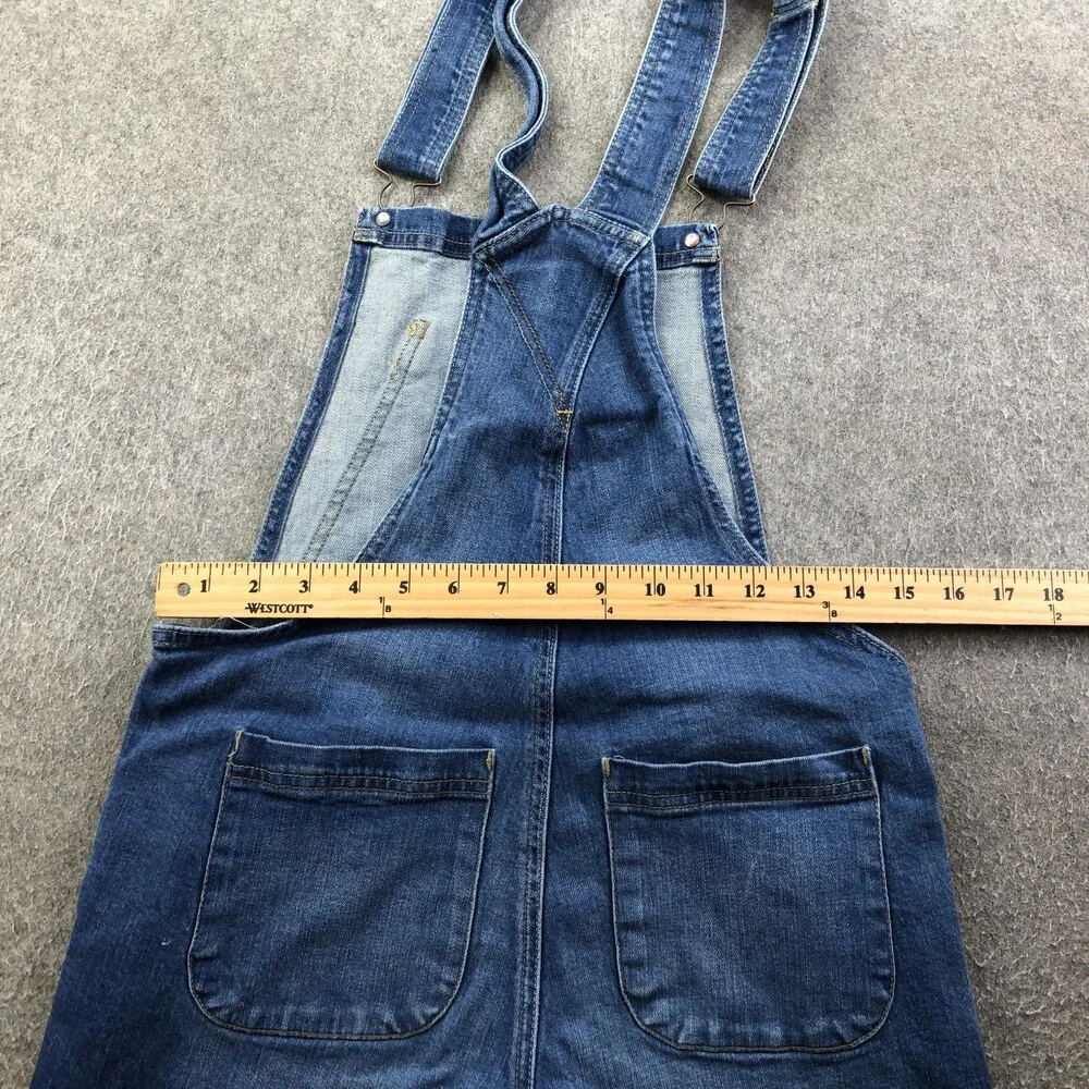 Lucky Brand Overalls Womens XS Blue Denim Slim Fit Adjustable Straps One Piece - Picture 9 of 10